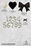 Birthday Black Bow and Hearts Retro Cream Balloon Set Set231 - 2