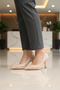 Beige Skin Thin Heeled Women's Heeled Shoes 695033 Z - 2