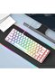 Portable 60% Mechanical Gaming Keyboard, Red Switch, PBT Pudding Keycaps RGB Backlit Compact 68 Keys Mini Wired Office Keyboard for Windows Laptop PC - White - 6