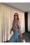 Beige Double V-Neck Sweater - 251206 - 3