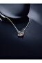 Steel Silver Pink Stone Swan Necklace - 3