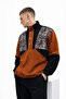 Women's Men's Brown Black Half Zipper Fleece - 4