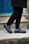 Italian Model Genuine Leather Handmade Gray Suede Casual Shoes - 2