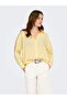 Women's Short Front Long Back Yellow Shirt - 15272523