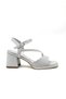 (Erbay) Women's Evening Dress Shoes with Thick Heels Silver - 3