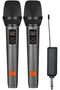 Professional UHF Wireless Microphone Rechargeable 2in1 Wired Mic HD Receiver Karaoke