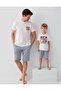 White Men's & Children's Shorts Sets Sold Separately |   100% Cotton Father Son Summer Suit Combination