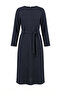 Stripe Patterned Belted Hijab Dress 2222A-02 Petrol - 7