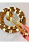 Salad Serving Tongs Gold Metal Embellished – Classic Model