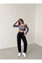 High Waist Black Full Fit m Mom Jeans - 6