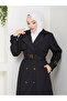 Windbreaker Detailed Sleeves & Waist Belted Buttoned Trench Coat Mde1103056 - 7
