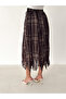 Women's Asymmetrical Chiffon Skirt with Elastic Waist - 7
