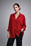 Women's Red Oversized Shirt - 7