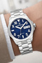 Steel Cord&Case Calendar Men's Wristwatch Wrist Bracelet Gift Silver-Blue Zmdk1204 - 3