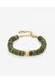Natural Stone Green Women's Bracelet Gold Steel and Natural Stone Non-Tarnish Non-Allergic in Special Gift Box