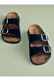 Double Buckle Women's Comfortable Sole Home Garden Pool Beach Slippers - 5