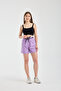 High Waist Pleated Shorts – Double Piping Belt, Pockets, Casual - 2