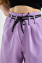 High Waist Pleated Shorts – Double Piping Belt, Pockets, Casual - 8