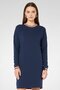 Women Solid Mini Dress, Navy Blue - 2