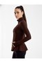 Women's Peplum Cut Sports Jacket with Finger Holes -Hijab Compatible/Peplum-Style Athletic Jacket - 2