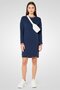 Women Solid Mini Dress, Navy Blue