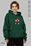 Unisex Hoodie Long Sleeve Mickey Love Printed Hooded Oversized 100% Cotton Combed Cotton Sweatshirt - 2