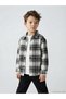 Sparkling Choices from Shining Store Long Sleeve Checkered Embroidered Boys' Shirt