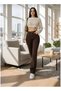 Delmeria Bitter Brown High Waist Lycra Spanish Jean Trousers - 3