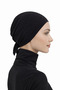 Black Seamless Non-Slip Bonnet, Shawl Bonnet, Non-Slip Scarf Bonnet, Hijab Bonnet - 5
