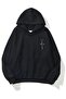 Look Mom I Can Fly Printed Oversize Unisex Black Sweatshirt - 2