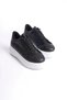 Women's Comfort Black and White Casual Sports Shoes Lace-Up High Sneaker Sole 5 cm - 6