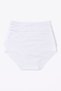 Women's High Waist Seamless Laser Cut Panties (Elastic Waist) Set of 3 White