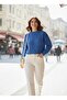 Women's Wide Balloon Sleeve Petite Soft Style Soft Textured Twist Knitted Oversize Sweater - 3