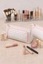Triangle Multi-Compartment Large Capacity Fabric Travel Type Makeup Organizer Makeup Bag Pencil Case - 3