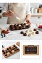 15-Compartment Silicone Chocolate Mold - Fireproof Non-Stick Praline, Jelly Bean, and Ice Mold (Brown) - 6