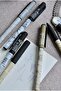 Gray Atlas Themed Oil-Based Oil Ink Pen 0.7 Blue - 2