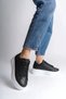 Women's Comfort Black and White Casual Sports Shoes Lace-Up High Sneaker Sole 5 cm - 5