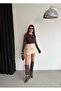 Women's Bitter Brown Degaje Collar Lace Detailed Blouse - 2