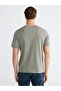 Anthracite Crew Neck Printed Men's T-Shirt (S6) - 4