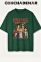 Stranger Things Friends Dont Lie Printed Premium Oversize Cotton T-Shirt