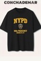 Nypd Printed Premium Oversize Cotton T-Shirt