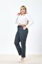 Elastic Waist Relaxed Fit Plus Size Women's Jeans - 4