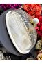 Esterhomedecor Oval Cake Pan with Marble Base and Glass Lid