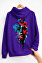 Unisex Oversize 100% Cotton Printed Hooded Sweatshirt - 2