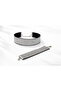 Silver Glitter Elastic Choker and Bracelet Set – Adjustable Elastic Jewelry Set - 4