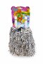 Ponpon Metallic Shiny Silver Cheerleading Pompoms with Sticks Durable Lightweight Cheer Pompoms 6 Pairs - 2