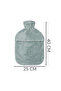 Soft Plush Water Bag Cover – Warm Design Gray with Ribbon Detail - 4