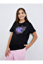 Girls Black Graphic Print T-Shirt