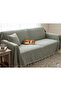 Sofa Cover 180X210 cm |   Stylish Design with Non-Slip Texture and Tassels, 100% Cotton - 5