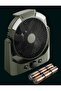 D-cell Battery Operated Camping Fan, 8.5 Inch, Quiet USB Desk Fan with 4 Levels LED Lantern, SOS Lig